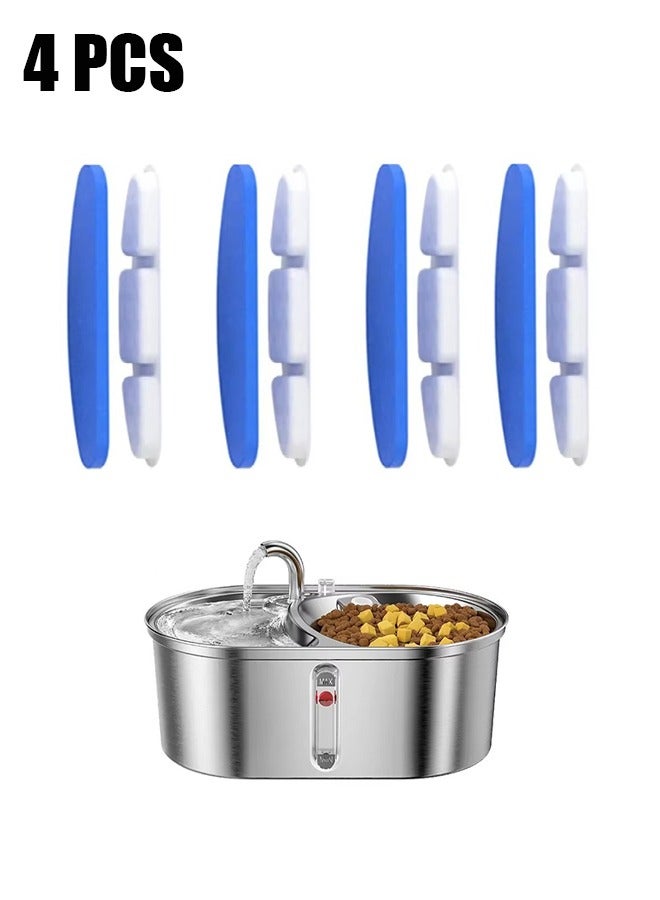 4 Pcs Filter Sheets High Quality Fabric Cotton Filter Sponges Activated Carbon Built in Suitable for Cats Water Fountain - Image 1